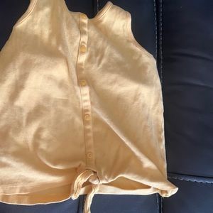 Yellow tank top with buttons size 7/8
